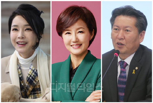 (왼쪽부터) 윤석열 대통령 부인 김건희 여사, 김연주 시사평론가, 정청래 더불어민주당 의원. <디지털타임스 DB, 대통령실 제공, 연합뉴스>